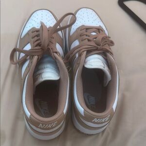 Nike White and Brown Sneakers